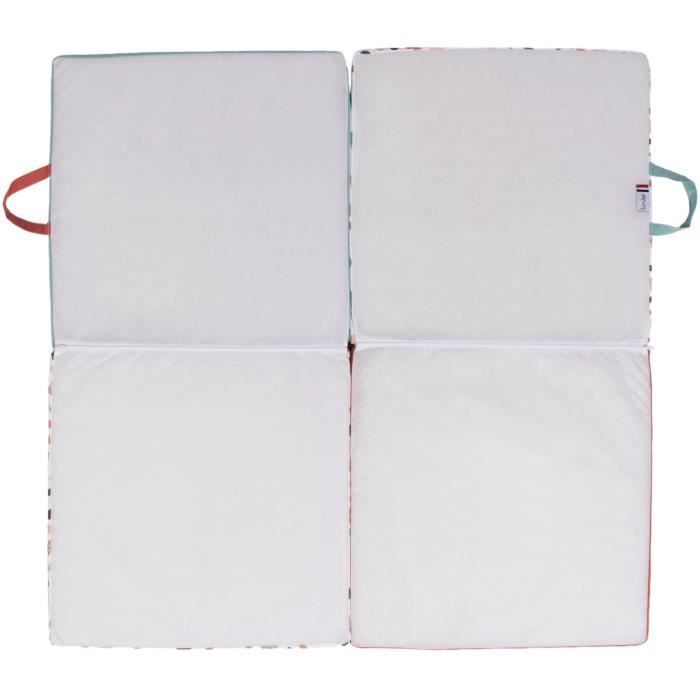 Tapis D'éveil Malin Tapis Évolutif Multifonction 3-en-1 120 X 120 Cm Géométrique / Animaux Rigolos
