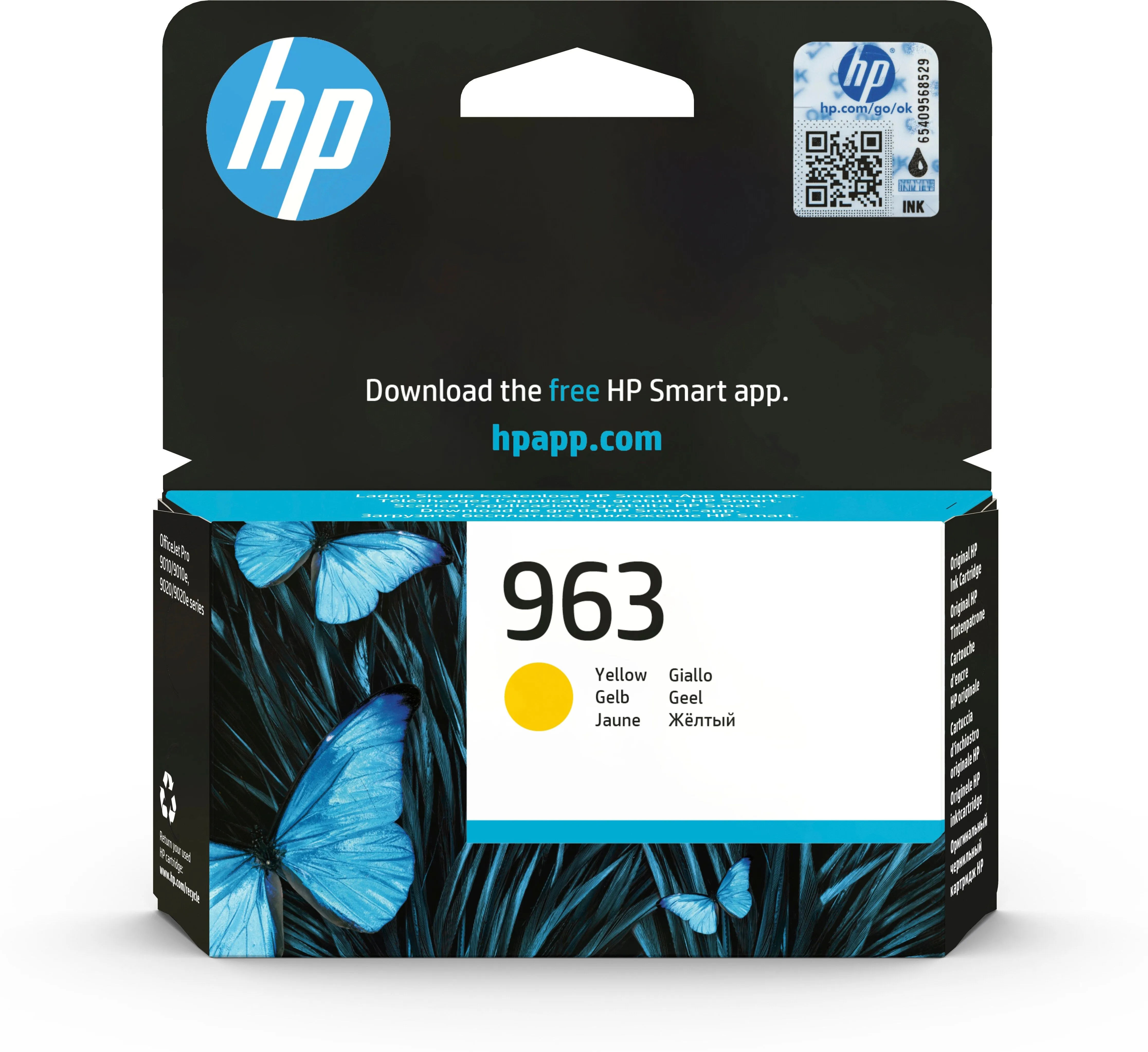 Product Image for HP 963 Cartouche d'encre jaune authentique