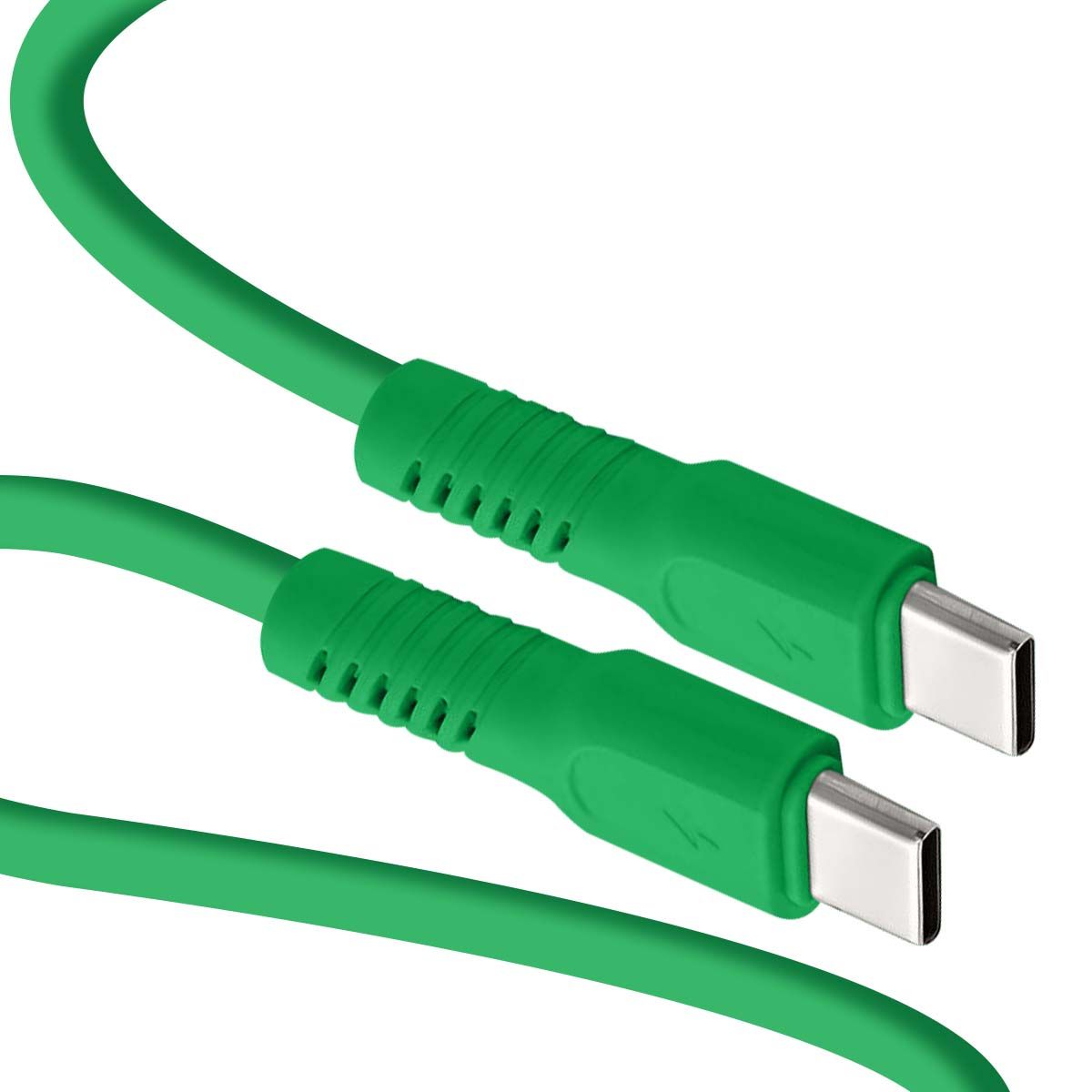 Câble De Charge 3a Et Synchro Usb-c Vers Usb-c 60w 1,8m Vert Forever