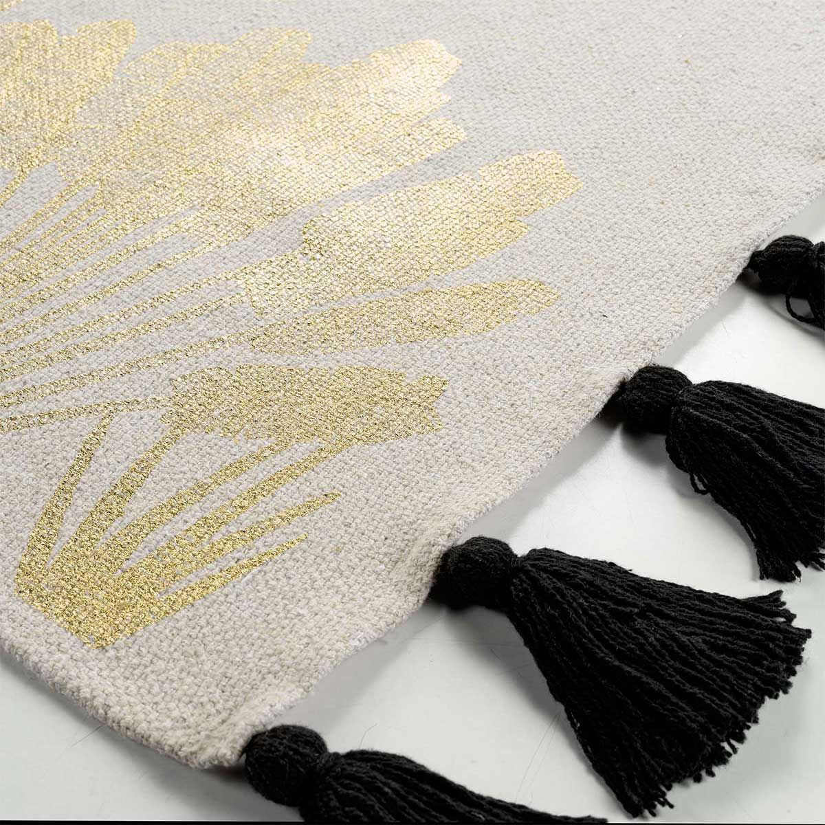 Tapis Déco À Pompons "karaba" 60x90cm Naturel