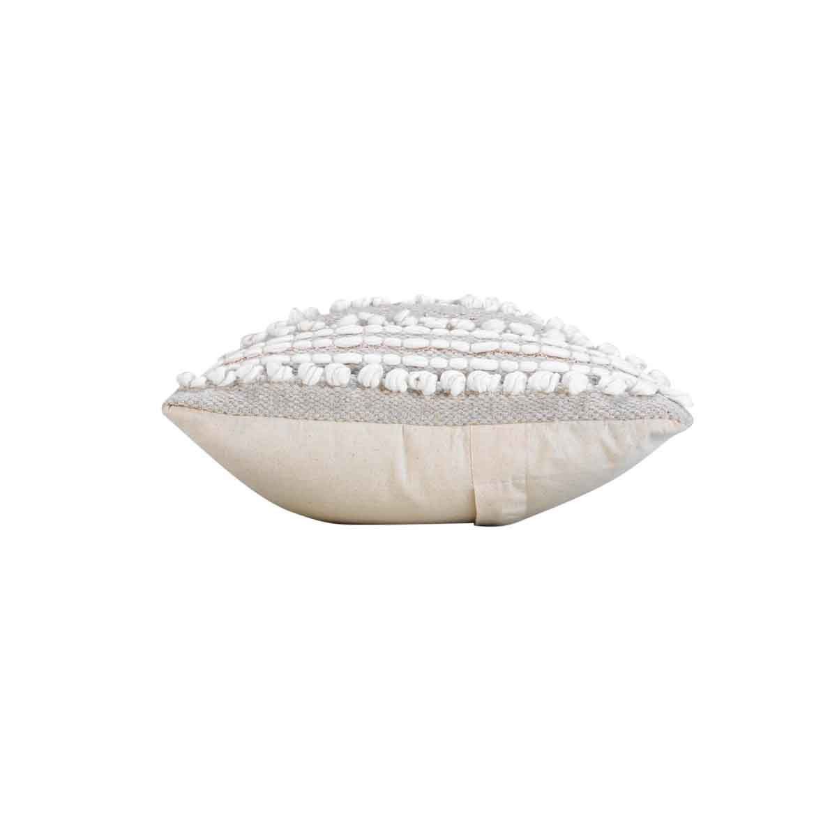 Coussin Déco "blanca" 30x50cm Naturel & Blanc