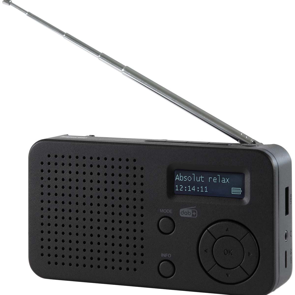 Radio Dab+/fm Avec Bluetooth Et Écran Lcd Éclairé Portable Dabman 17 Noir Imperial