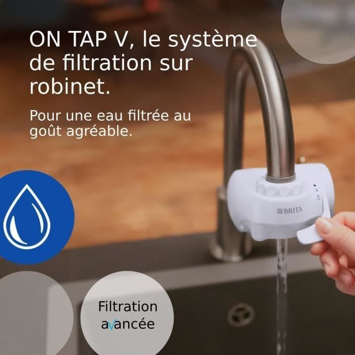 Systeme De Filtration Sur Robinet - - On Tap V - 600 L D'eau Filtrée / 4 Mois - 3 Modes D'utilisations - 5 Adaptateurs I