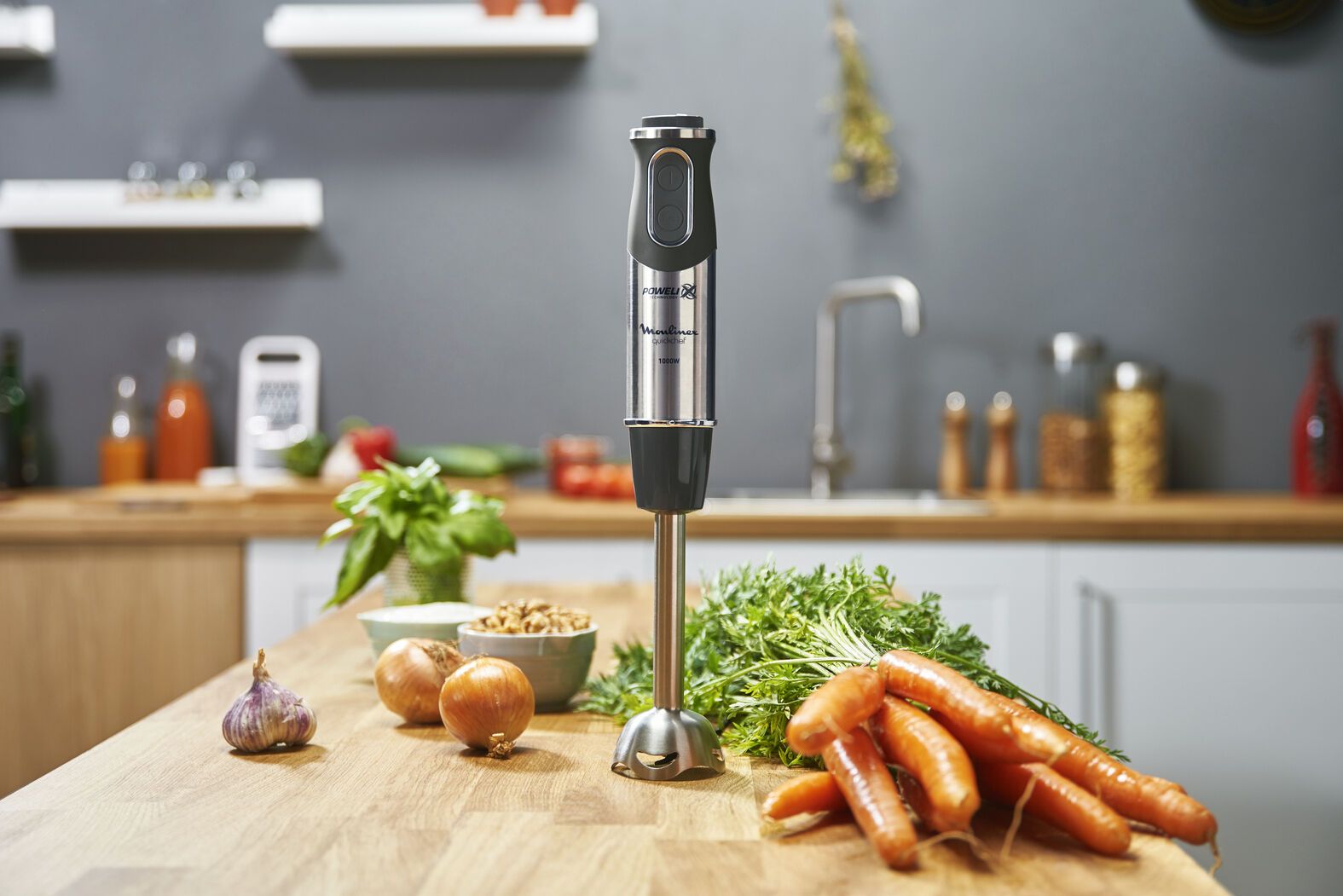 Moulinex Dd6558 0,8 L Mélangeur Par Immersion 1000 W Acier Inoxydable, Noir