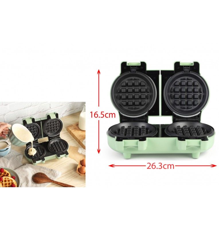 Mini gaufrier double Petra - 1 000W