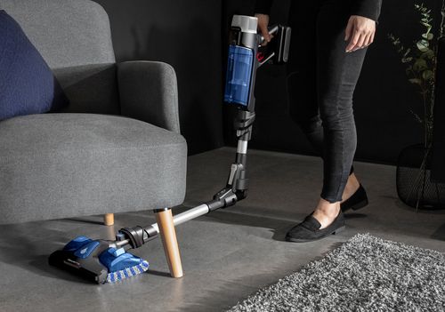 Rowenta Rh20c0 Aspirateur-balai 2 En 1 Batterie Sec&humide Sans Sac 0,4 L 250 W Argent, Bleu