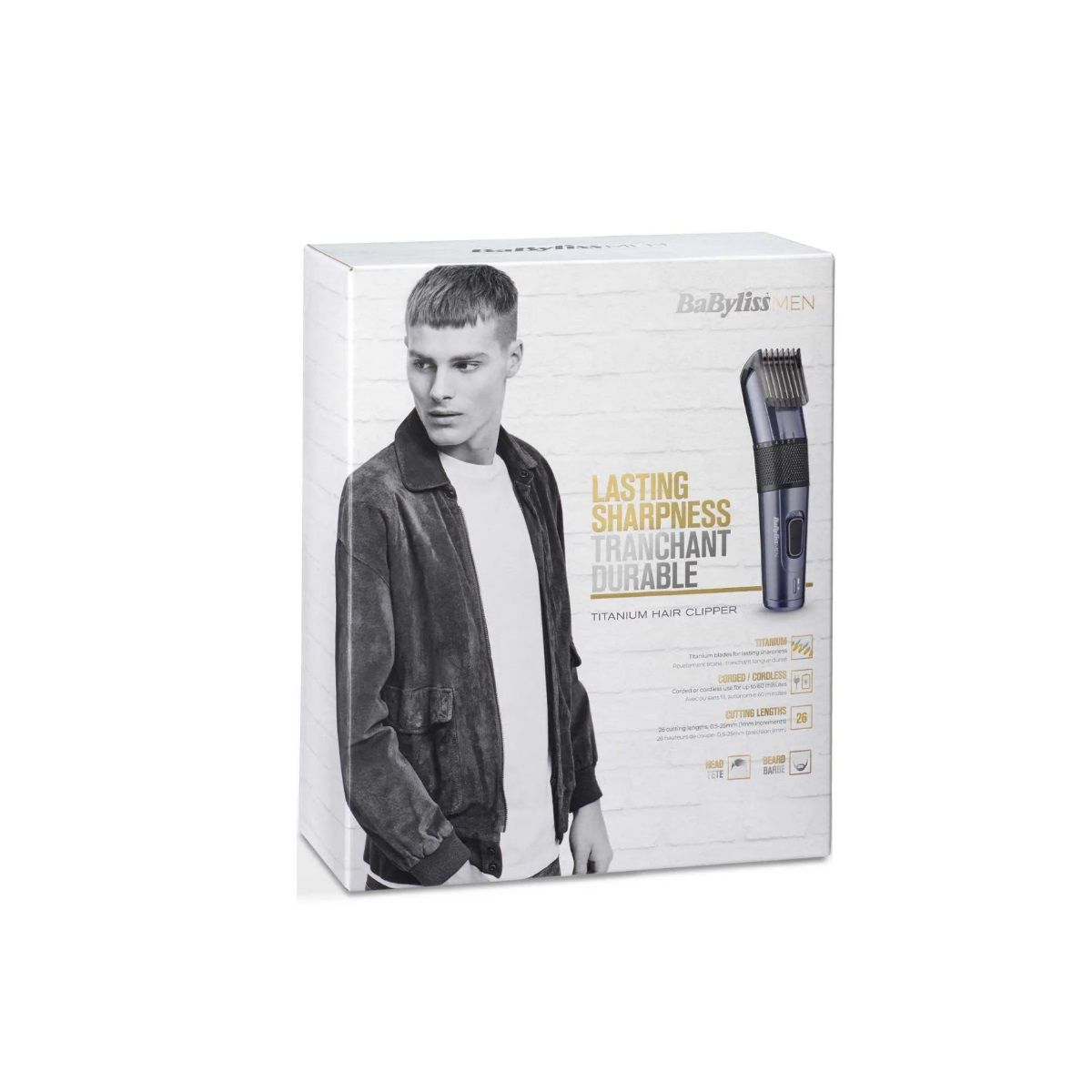 Tondeuse A Cheveux Sans Fil  E976e - Lames En Titane - 26 Hauteurs De Coupe