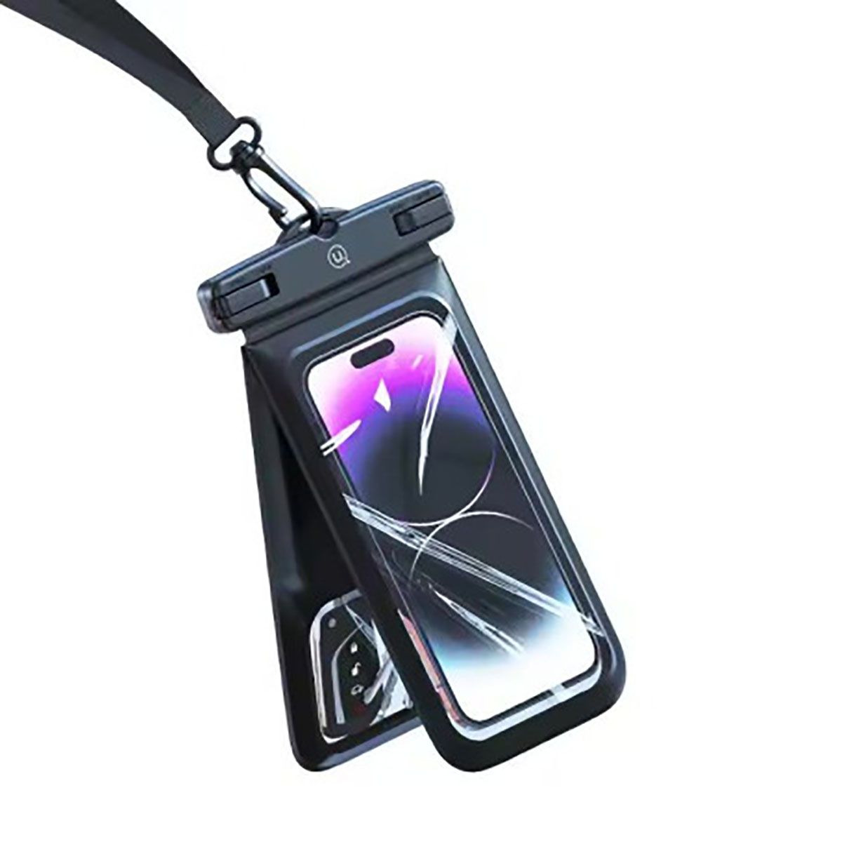 Étui Étanche Pour Smartphone 7" Double Poche Ip68 Noir Usams