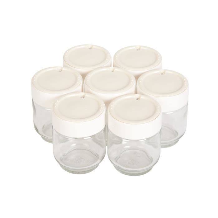 Moulinex Yg231e32 Yaourtiere Yogurteo - 7 Pots En Verre - Argent Et Blanc