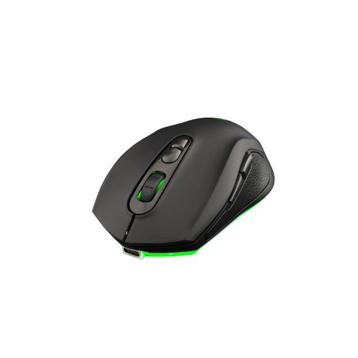 Souris Gamer Sans Fil Kult-krypton Noir