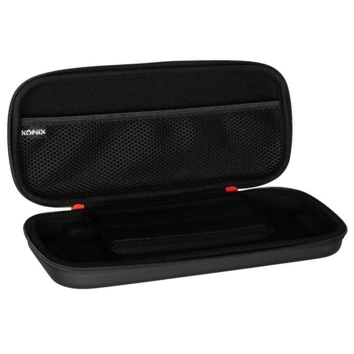 Housse De Protection Et Transport Console Nintendo Switch 2 - Filet Rangement Accessoires - 8 Compartiments Jeux - Noir