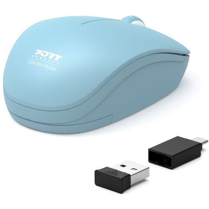 Souris Sans Fil - Port Designs - 900544 Collection Ii - 2.4 Ghz - Bleu Azur