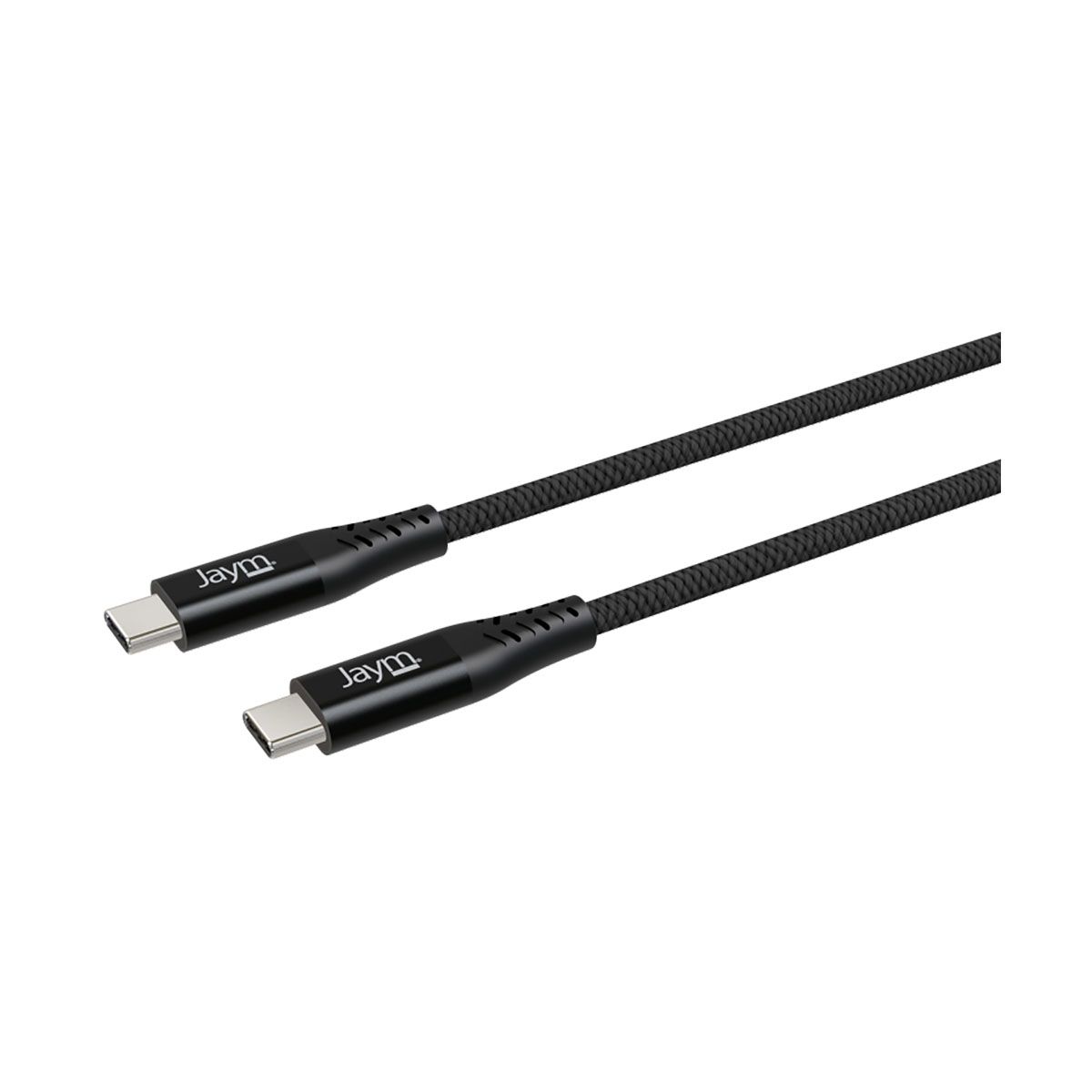 Câble Usb-c Vers Usb-c 3a Pd 60w Renforcé Charge Et Synchronisation 1,5m Noir Jaym