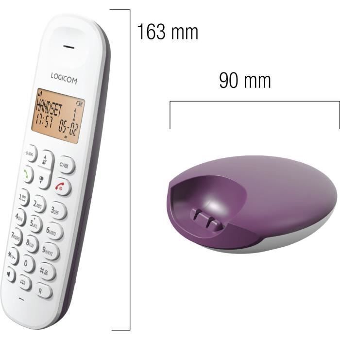 Téléphone Fixe Sans Fil - - Dect Iloa 150 Solo - Aubergine - Sans Répondeur