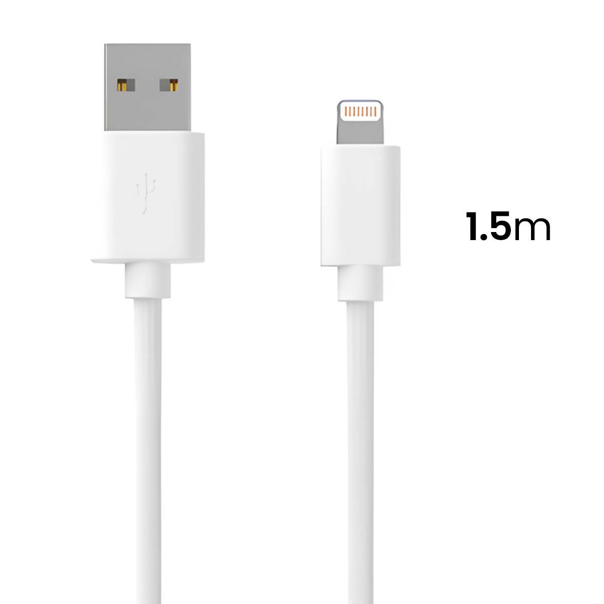 Pack Chargeur Secteur Usb-a 2.4a Avec Câble Usb-a Vers Lightning 1.5m Blanc Jaym