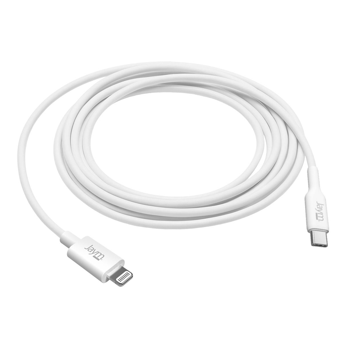 Câble De Charge Et Synchronisation De Donnée Usb-c / Lightning Mfi Pd 3.0 3a 2m Blanc Jaym