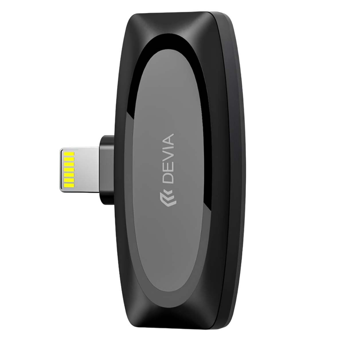 Micro-cravate Sans Fil Avec Récepteur Lightning 10m Et Réduction De Bruit Enc Noir Devia