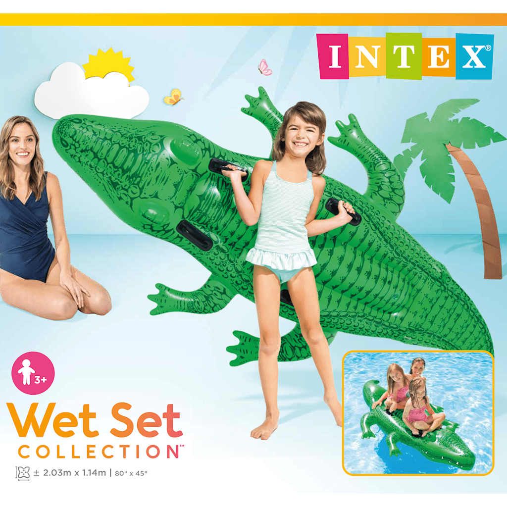Alligator Géant À Chevaucher 203x114 Cm Intex