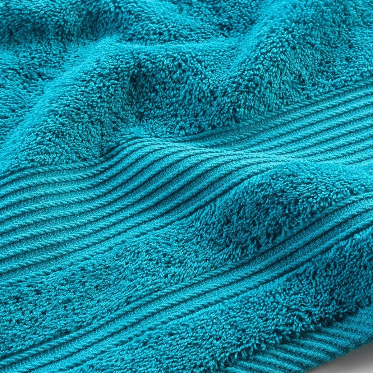 Drap De Douche "tendresse" 70x130cm Bleu Paon