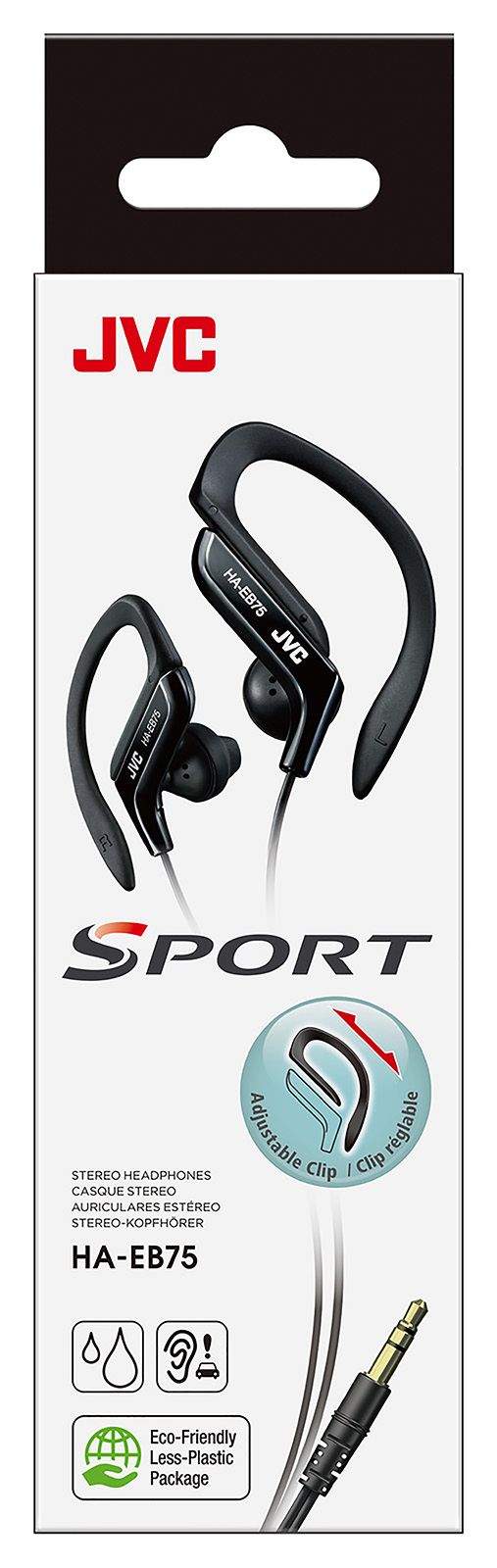 Jvc Ha-eb75 Casques Avec Fil Crochets Auriculaires, Ecouteurs Musique Noir