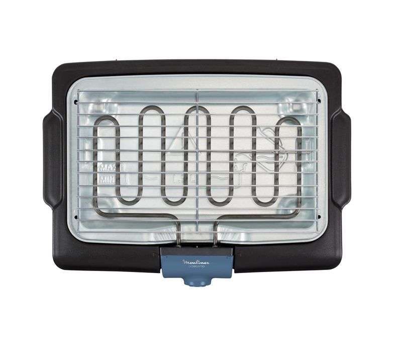 Barbecue Electrique Horizontal Moulinex Acier Noir 46 X 35 X 73 Cm Pied Inclus