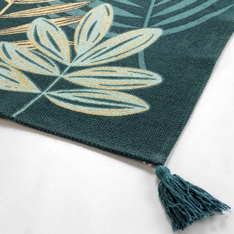 Paris Prix - Tapis Déco Imprimé "ornella" 60x90cm Émeraude