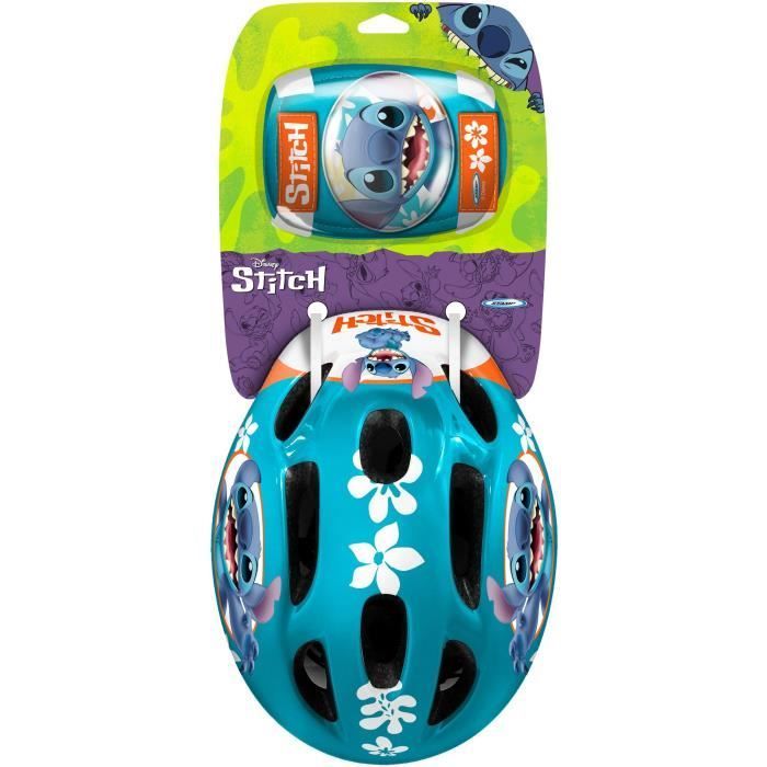 Set Avec Casque Et Protections Avec Coudieres Et Genouilleres - Disney - Stitch