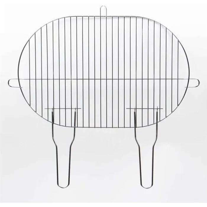 Grille Ovale Simple En Acier Chromé – 50,5 X 33 Cm