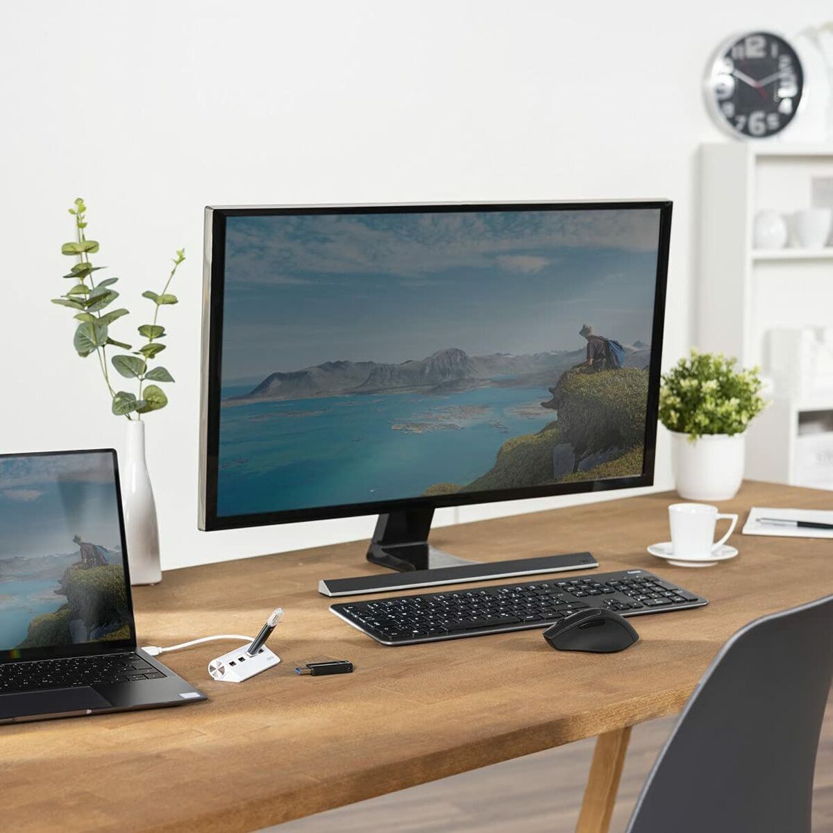 Hama 00200120 Hub & Concentrateur Usb 2.0 480 Mbit/s Blanc