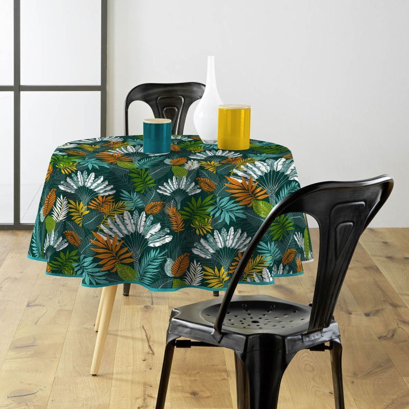 Nappe Ronde Imprimé "panazio" 160cm Vert