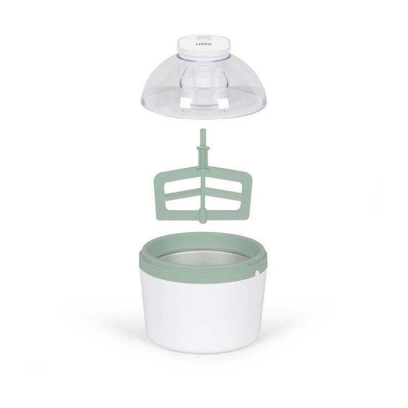 Sorbetiere - Livoo - Dom461 - 12w - 1l - Cuve Aluminium - Pâle De Mélange, Moule Pour 7 Glaces, 7 Bâtonnets Inclus