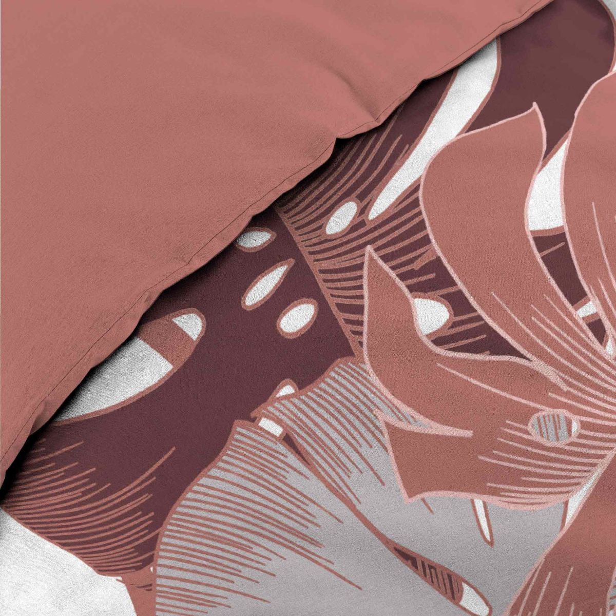 Parure De Lit 3 Pièces "astria" 240x220cm Rose