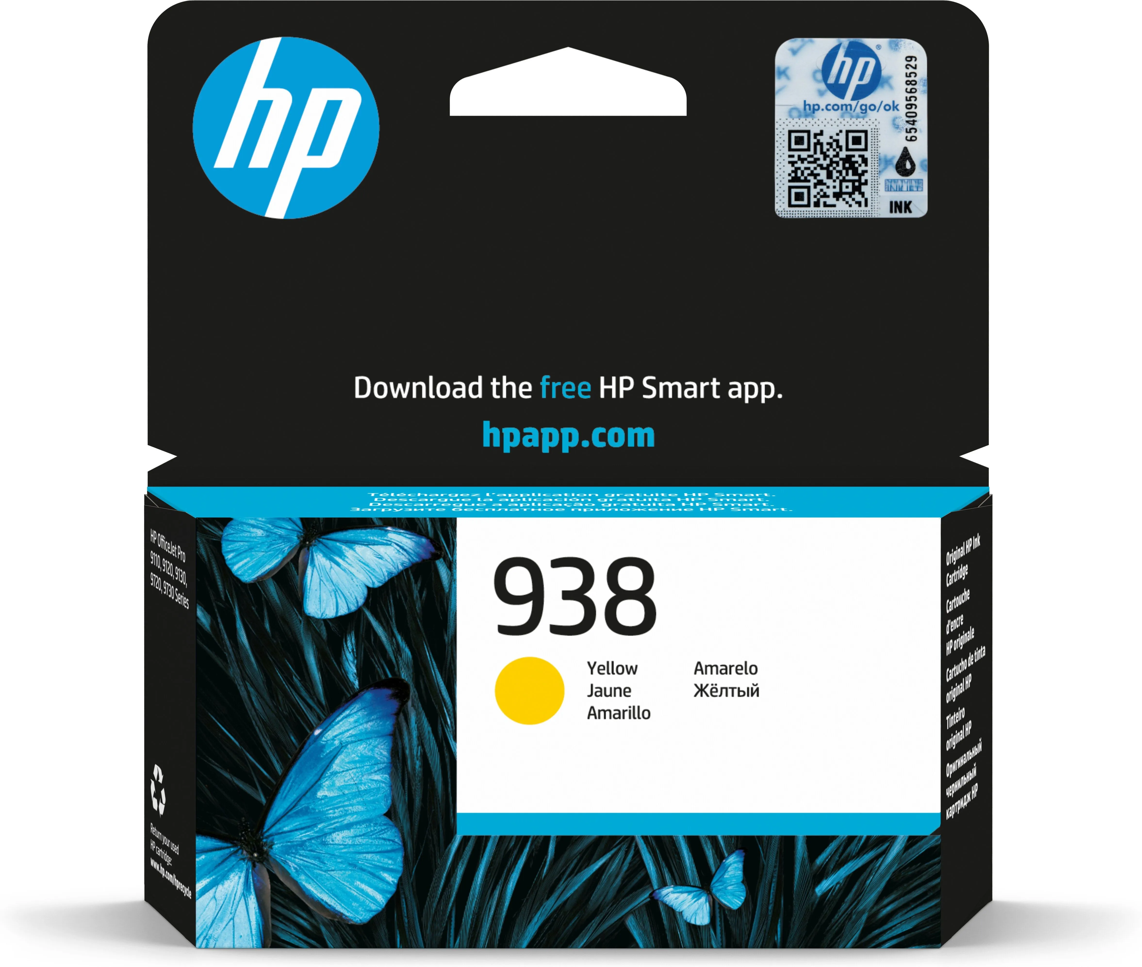 Product Image for HP 938 Cartouche Encre Authentique Jaune