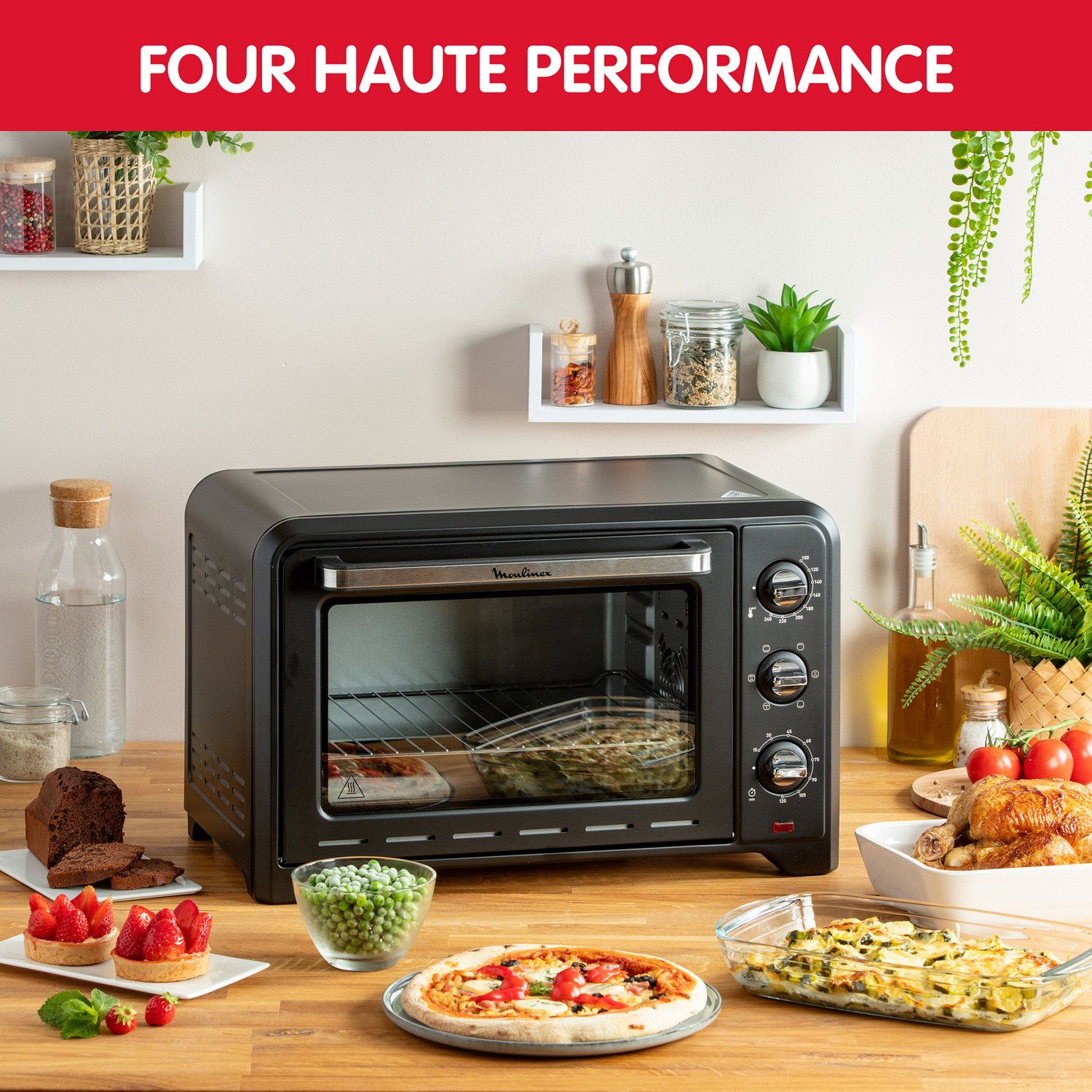 Mini four Optimo 6 Modes de Cuisson OX464810 MOULINEX