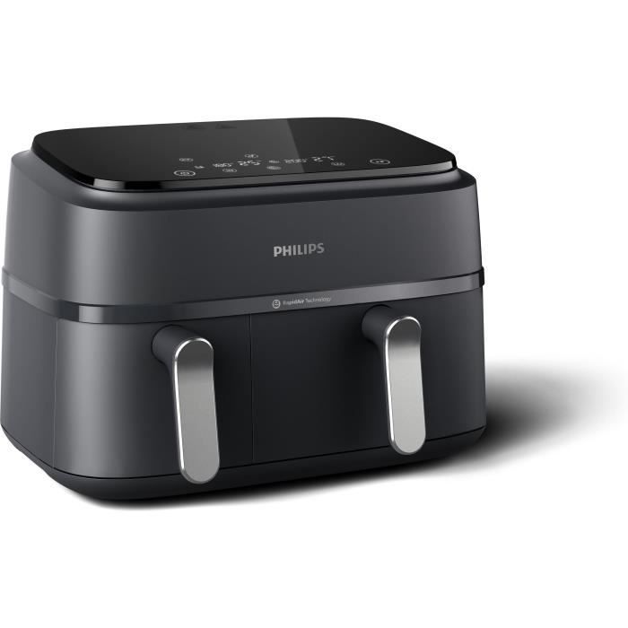 Friteuse Sans Huile - Airfryer Na351/00 - Double Cuve 9l - 8 Programmes De Cuisson - 2750w