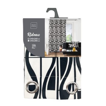 Rideau A Oeillets 140 X 260 Cm Polyester Imprime Ikaris