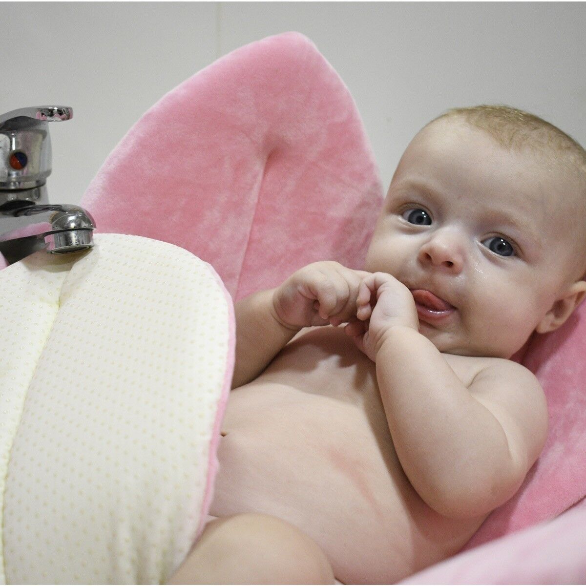 Spring Fleur De Bain Réducteur De Lavabo Pour Bébé De 0 À 6 Mois Rose