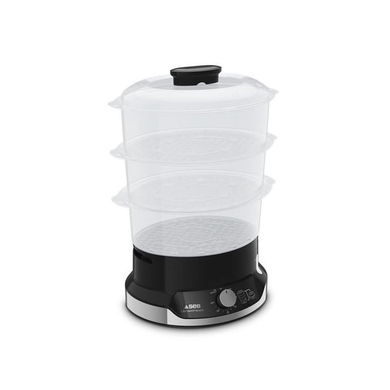 Cuiseur Vapeur Ultra Compact 3 Bols 9l Minuteur 800w Tefal - Vc204800
