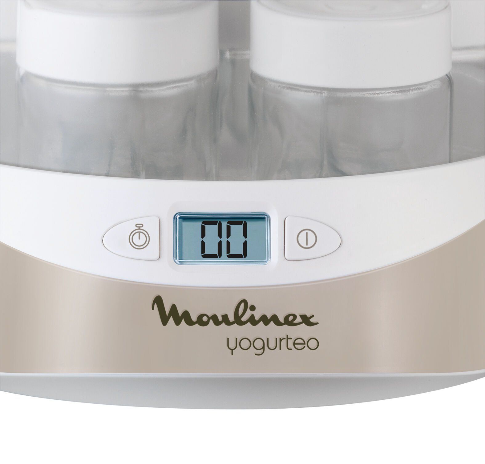 Moulinex Yg231e32 Yaourtiere Yogurteo - 7 Pots En Verre - Argent Et Blanc