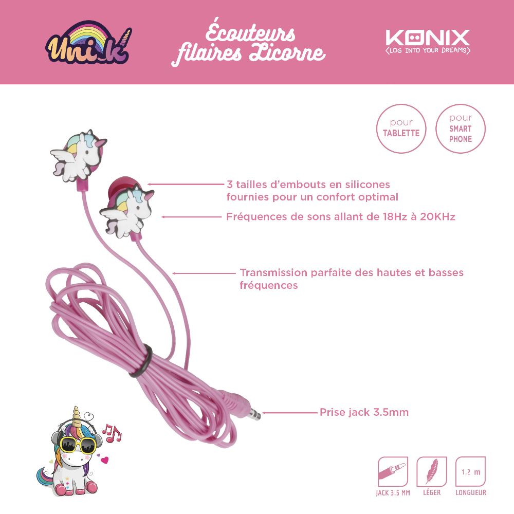 Konix Unik Ecouteurs Filaires –