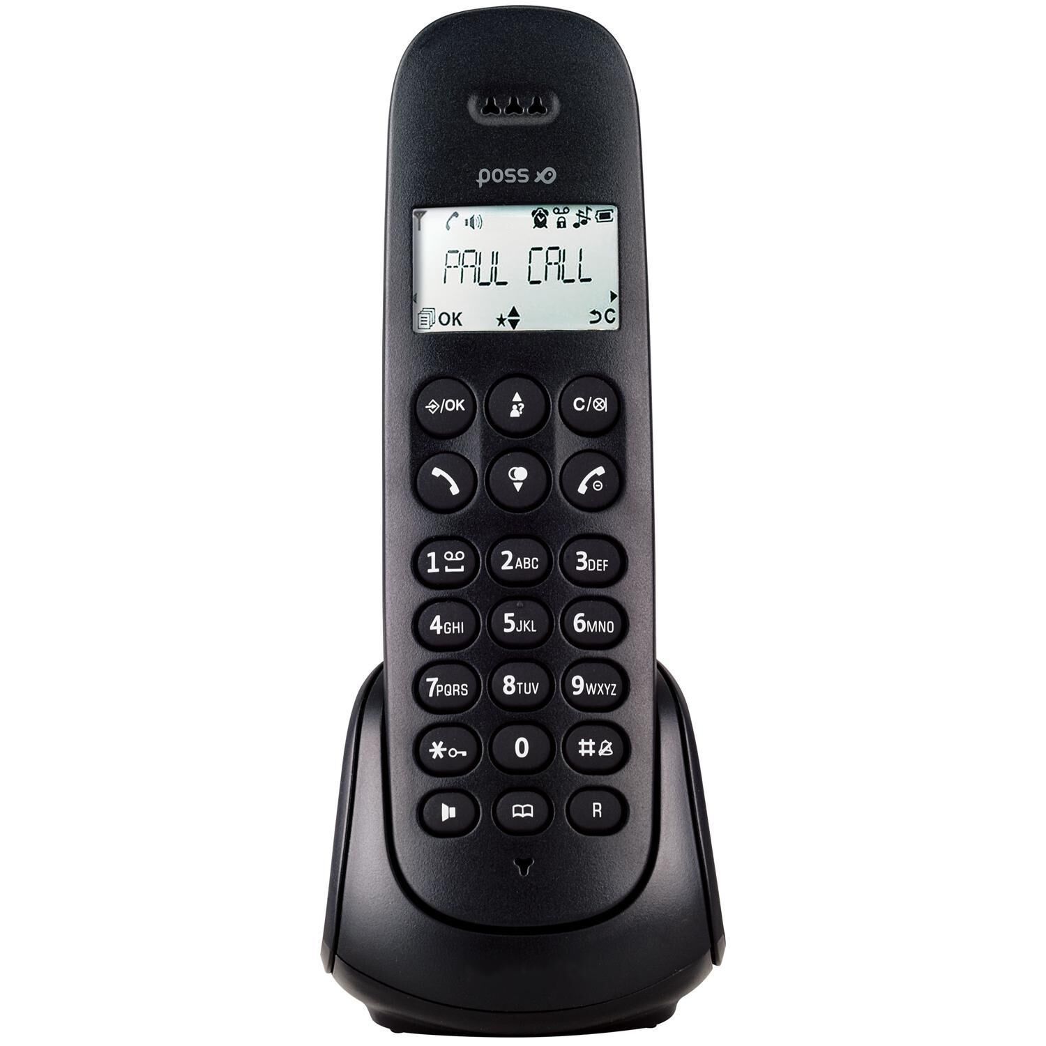 Téléphone fixe sans fil Duo PSDP130D - Noir POSS