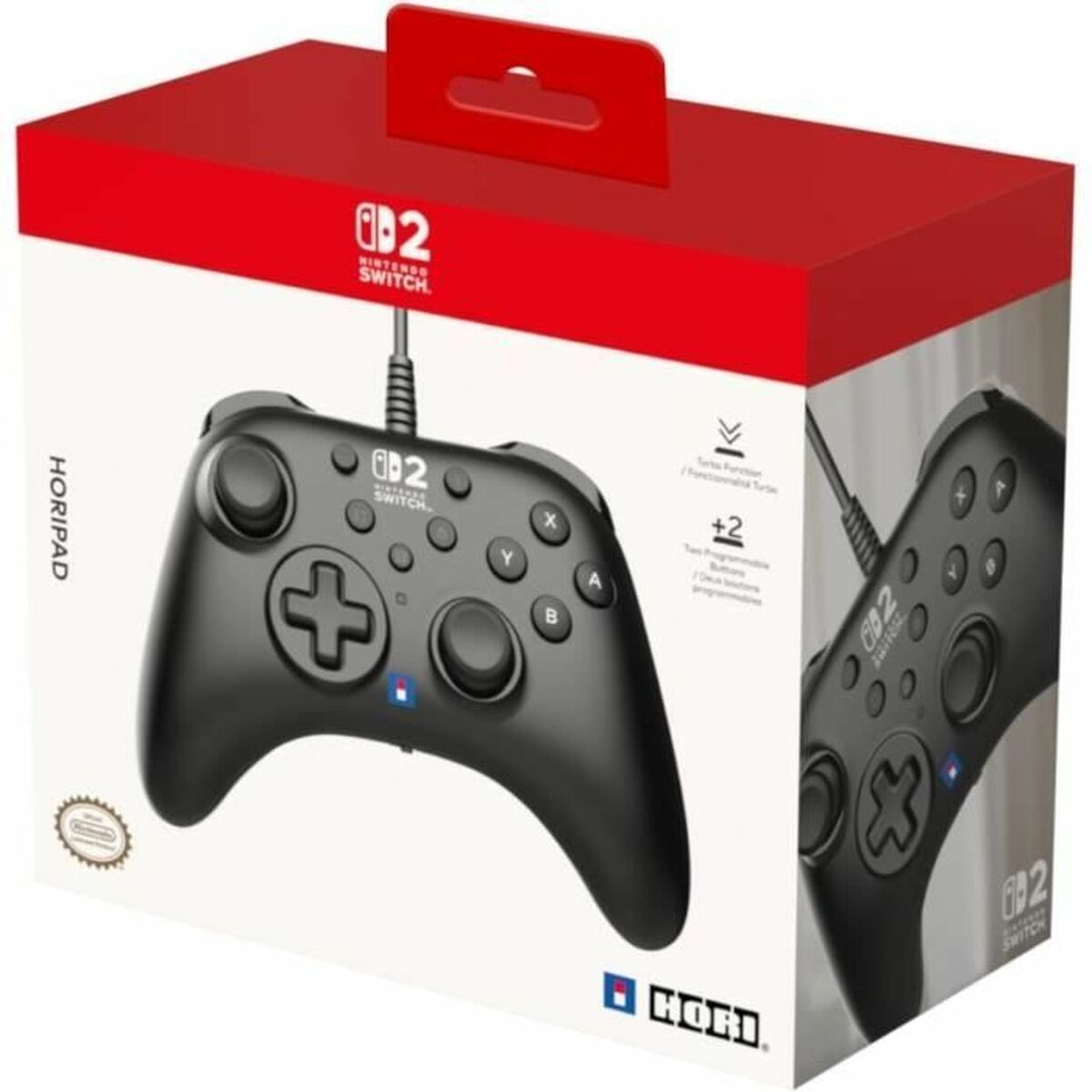 Hori Manette Filaire Horipad Turbo (noir) Pour Nintendo Switch 2