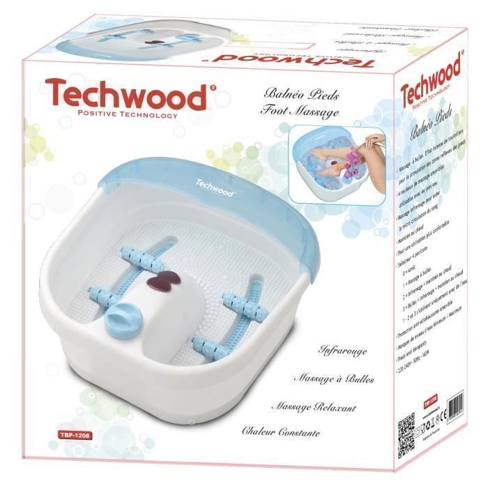 Techwood Tbp-1208 Balneotherapie Pour Pieds - Blanc/bleu
