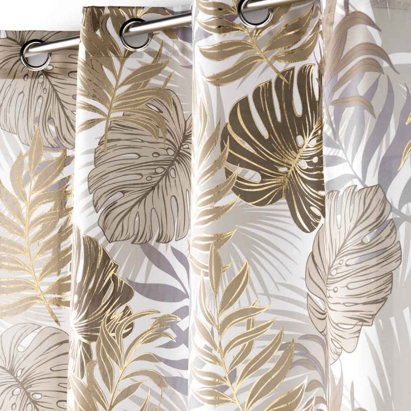 Paris Prix - Rideau À Œillets "mogador" 140x260cm Beige