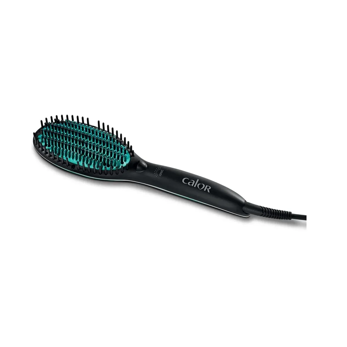 Calor Cf5820c0 Brosse Lissante Power Straight - Pour Cheveux Frises A Crepus - Lissage Facile Et Rapide - Bleu Canard