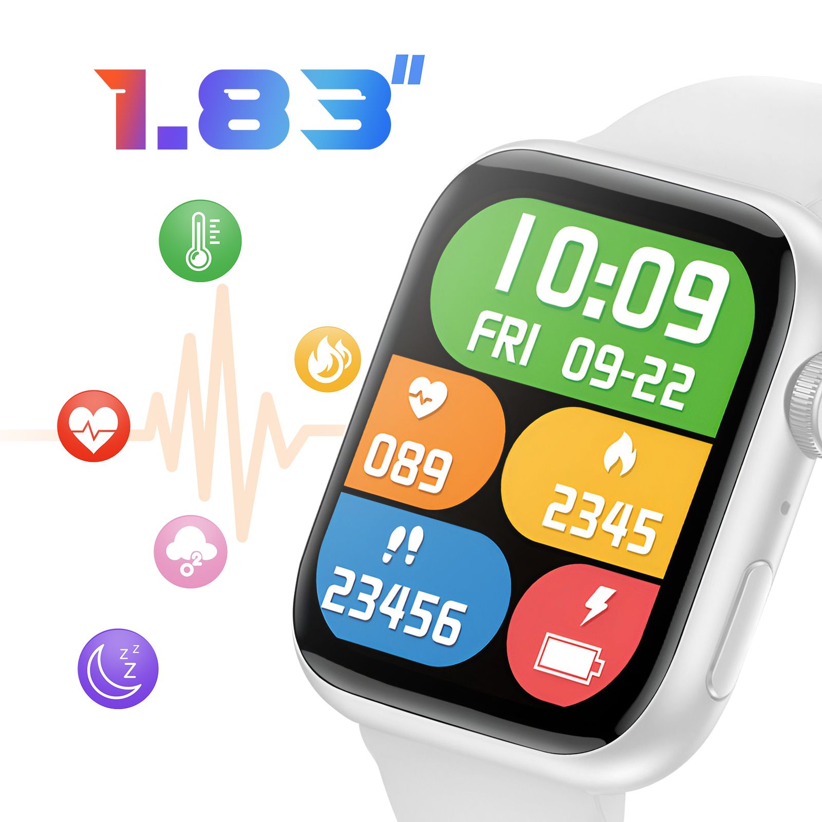 Montre Connectée Avec Appels Bluetooth Contrôle Caméra Igo Watch 3 Blanc Forever