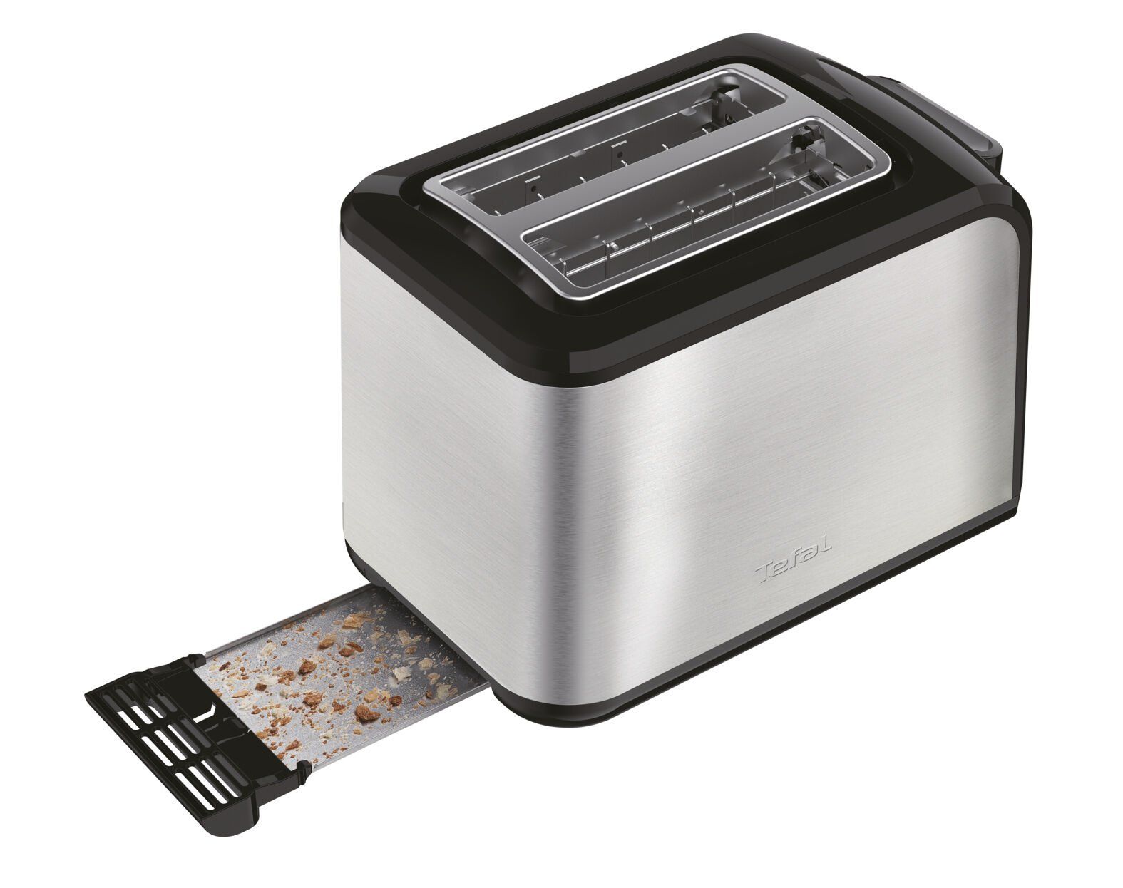 Tefal Express Tt410d Grille-pain 7 2 Part(s) 850 W Noir, Acier Inoxydable