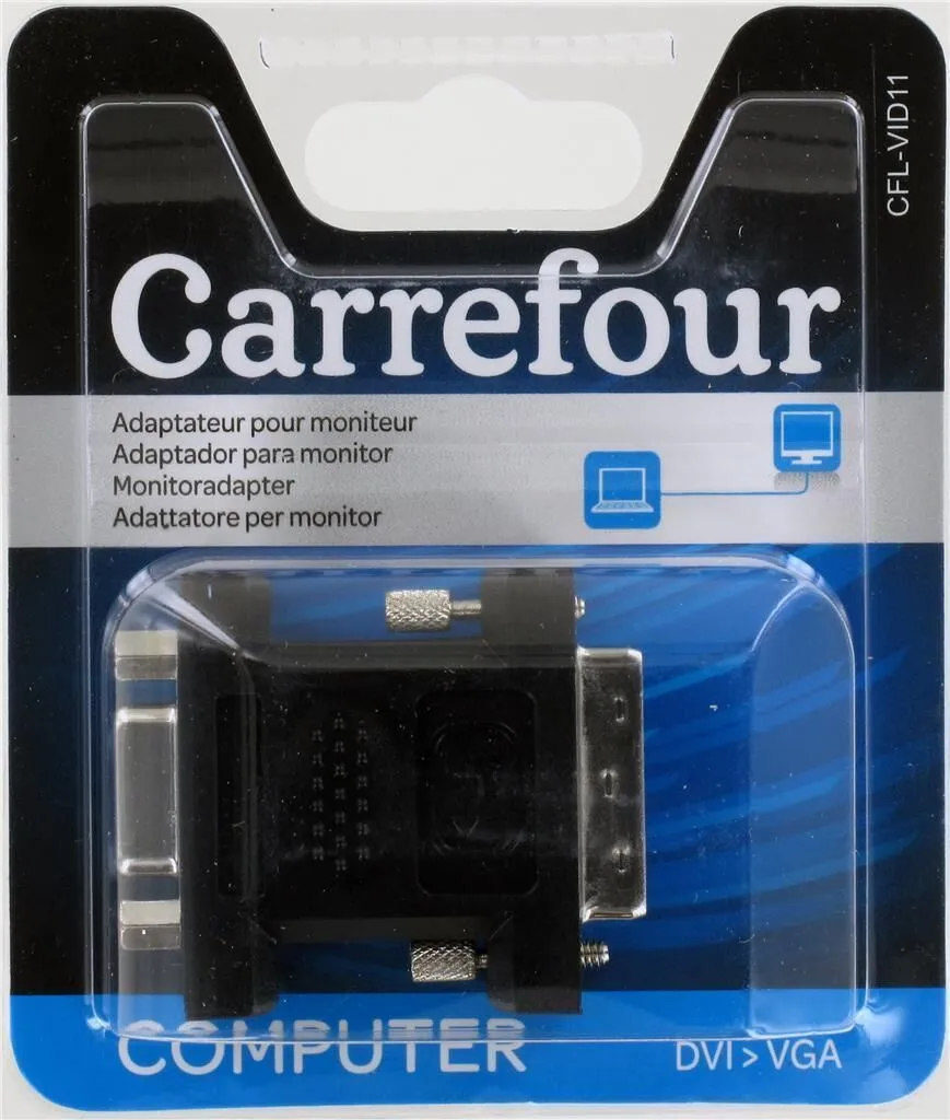 Product Image for Adaptateur pour moniteur - CFL-VID11 - Noir CARREFOUR