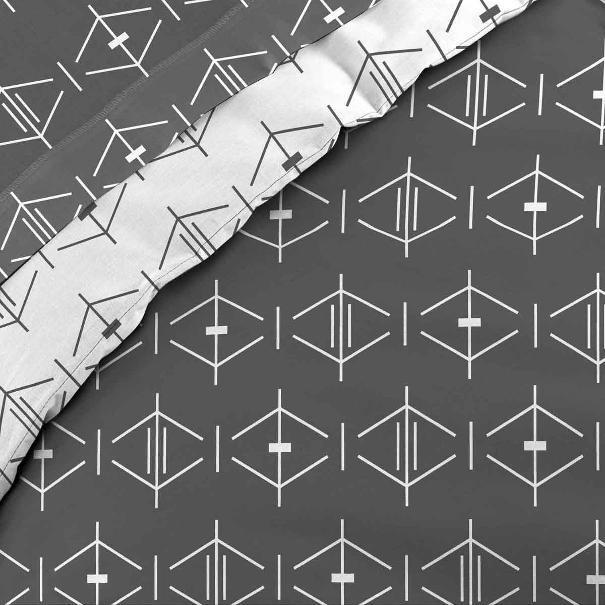 Housse De Couette "aristide" 140x200cm Anthracite