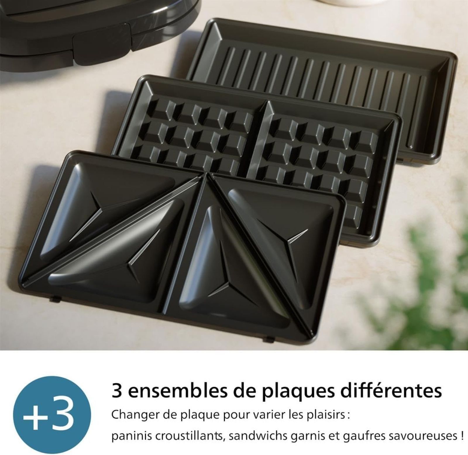 Gaufrier / croque-monsieur HD2350/80 PHILIPS